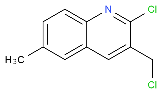 2-CHLORO-3-CHLOROMETHYL-6-METHYLQUINOLINE_分子结构_CAS_948291-18-7)