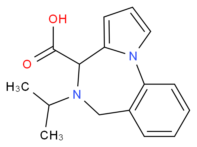 5-Isopropyl-5,6-dihydro-4H-pyrrolo[1,2-a]-[1,4]benzodiazepine-4-carboxylic acid_分子结构_CAS_849924-95-4)