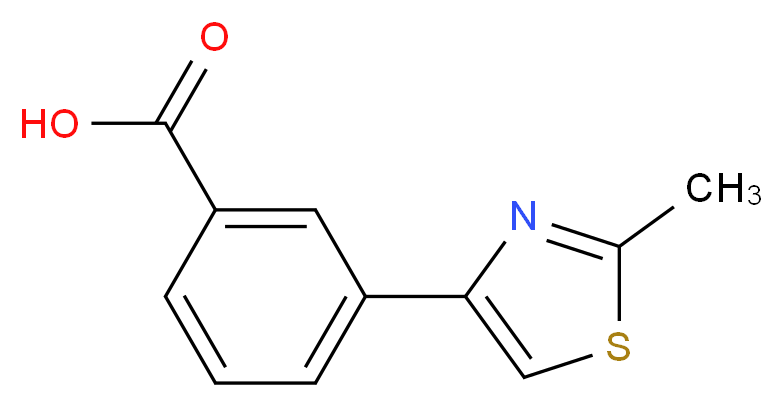 3-(2-Methyl-1,3-thiazol-4-yl)benzoic acid_分子结构_CAS_28077-41-0)