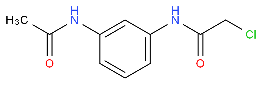 2-chloro-N-(3-acetamidophenyl)acetamide_分子结构_CAS_88342-13-6