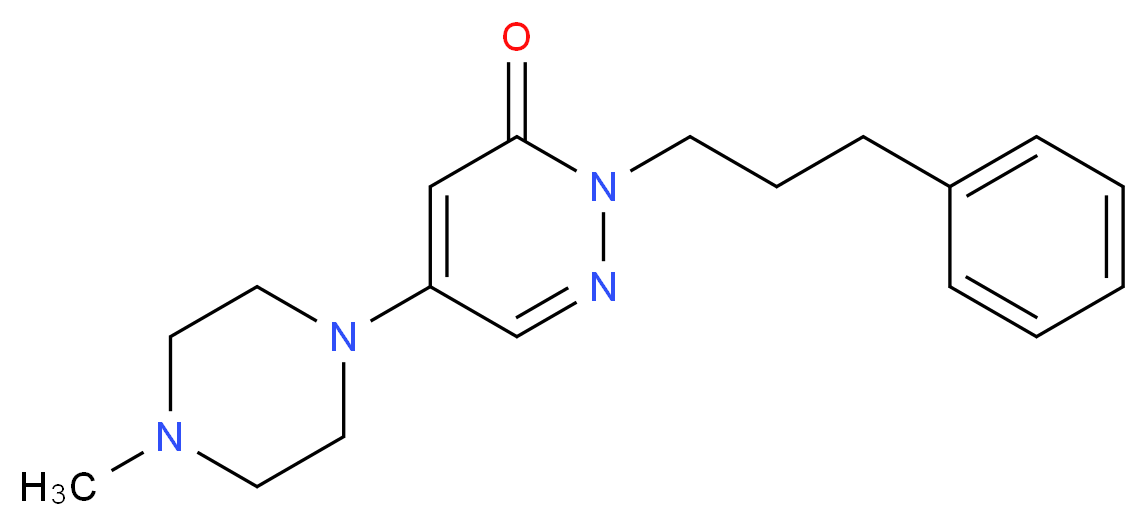5-(4-methyl-1-piperazinyl)-2-(3-phenylpropyl)-3(2H)-pyridazinone_分子结构_CAS_)