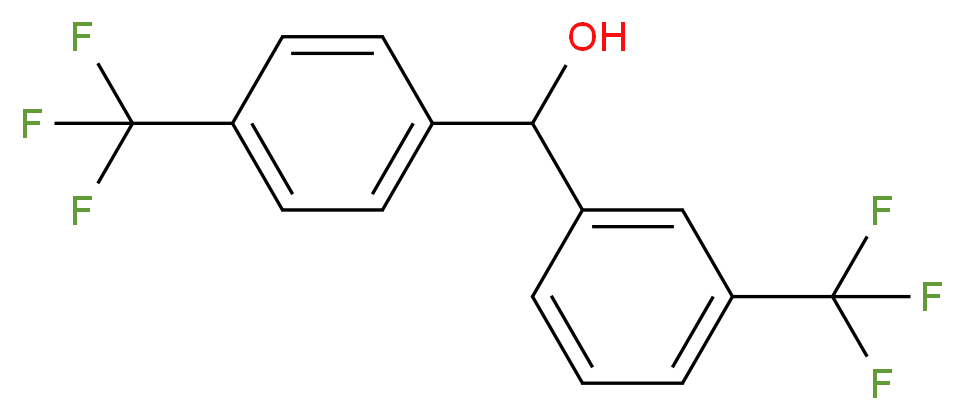 [3-(trifluoromethyl)phenyl][4-(trifluoromethyl)phenyl]methanol_分子结构_CAS_203915-48-4