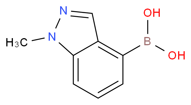 1-Methyl-1H-indazole-4-boronic acid_分子结构_CAS_1001907-60-3)