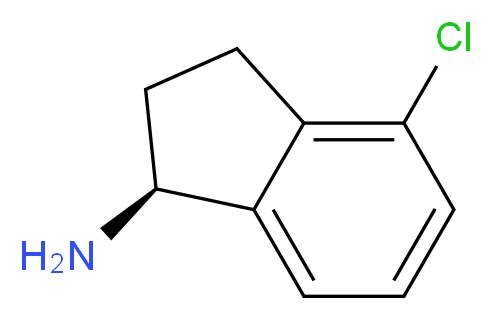 (1S)-4-chloro-2,3-dihydro-1H-inden-1-amine_分子结构_CAS_945950-80-1