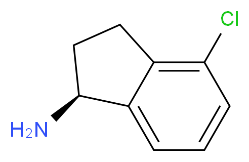 (1S)-4-CHLORO-2,3-DIHYDRO-1H-INDEN-1-AMINE_分子结构_CAS_945950-80-1)