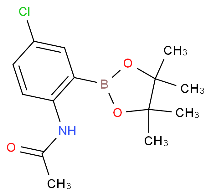 N-[4-chloro-2-(tetramethyl-1,3,2-dioxaborolan-2-yl)phenyl]acetamide_分子结构_CAS_957063-08-0