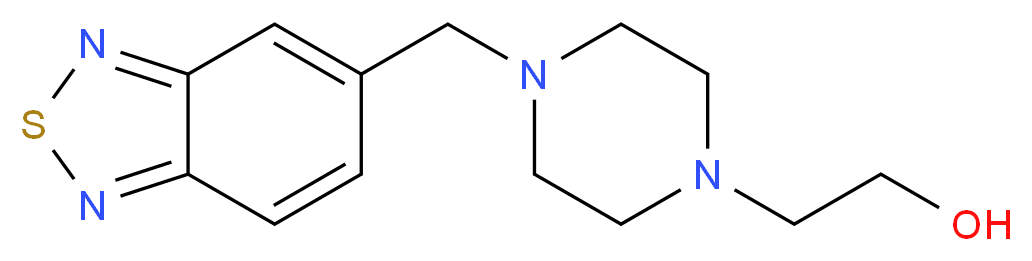 2-[4-(2,1,3-benzothiadiazol-5-ylmethyl)piperazin-1-yl]ethan-1-ol_分子结构_CAS_874834-85-2