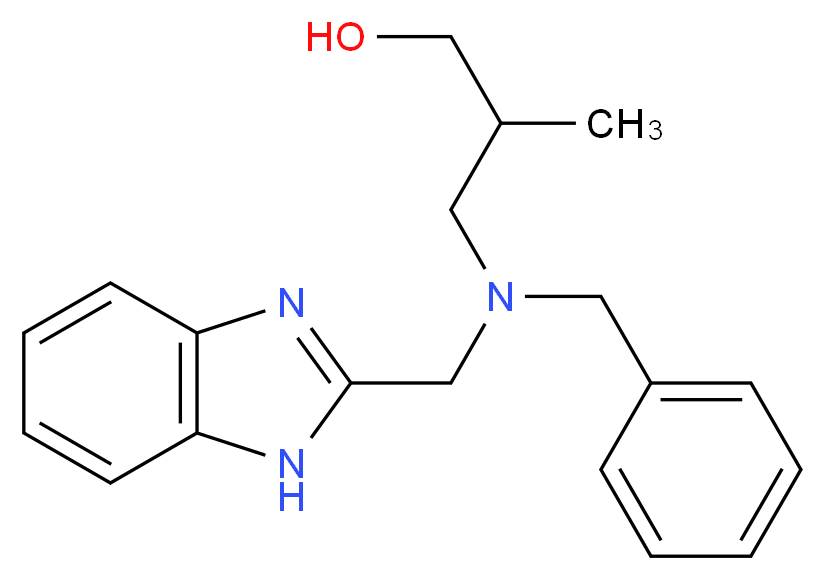 3-[(1H-benzimidazol-2-ylmethyl)(benzyl)amino]-2-methylpropan-1-ol_分子结构_CAS_)