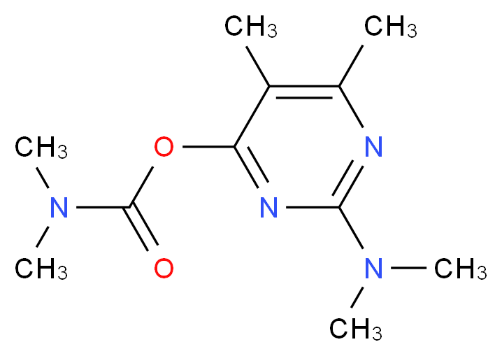 2-(dimethylamino)-5,6-dimethylpyrimidin-4-yl N,N-dimethylcarbamate_分子结构_CAS_23103-98-2