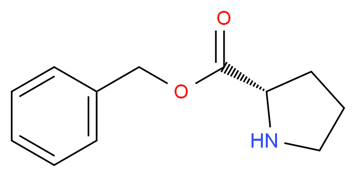 benzyl (2S)-pyrrolidine-2-carboxylate_分子结构_CAS_16652-71-4