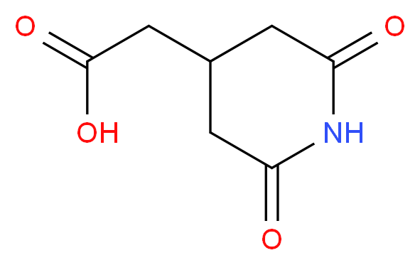 2-(2,6-dioxopiperidin-4-yl)acetic acid_分子结构_CAS_6258-28-2