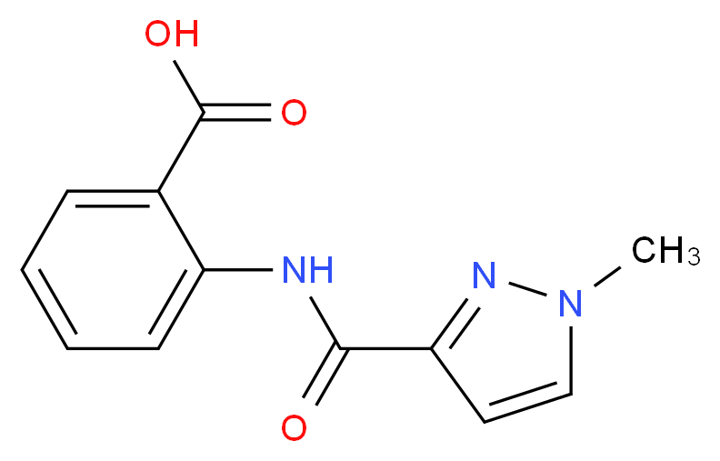 2-[(1-Methyl-1H-pyrazole-3-carbonyl)-amino]-benzoic acid_分子结构_CAS_385383-59-5)