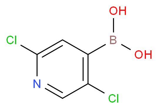 2,5-二氯吡啶-4-硼酸_分子结构_CAS_847664-64-6)