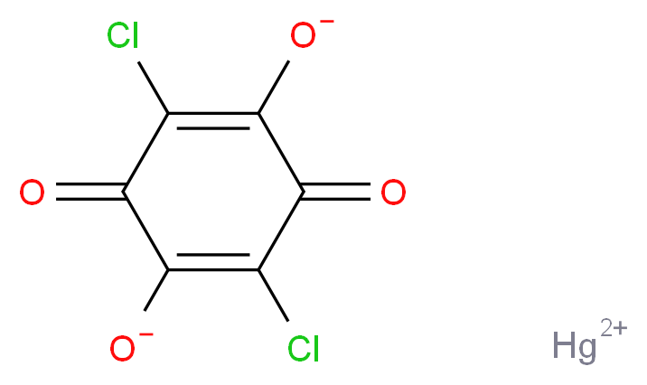 mercury(2+) ion 2,5-dichloro-3,6-dioxocyclohexa-1,4-diene-1,4-bis(olate)_分子结构_CAS_33770-60-4
