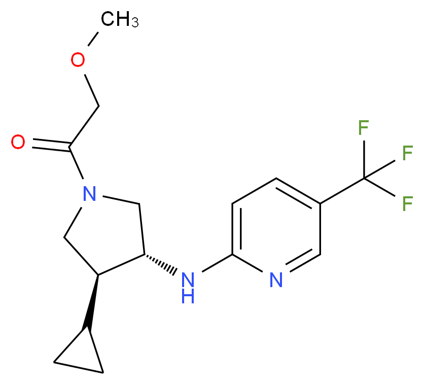 N-[(3R*,4S*)-4-cyclopropyl-1-(methoxyacetyl)-3-pyrrolidinyl]-5-(trifluoromethyl)-2-pyridinamine_分子结构_CAS_)