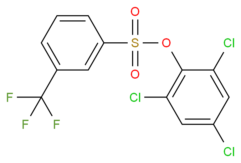 2,4,6-Trichlorophenyl 3-(trifluoromethyl)-benzenesulfonate_分子结构_CAS_)