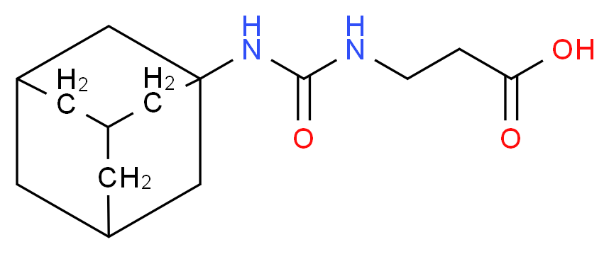 3-{[(adamantan-1-yl)carbamoyl]amino}propanoic acid_分子结构_CAS_33205-70-8