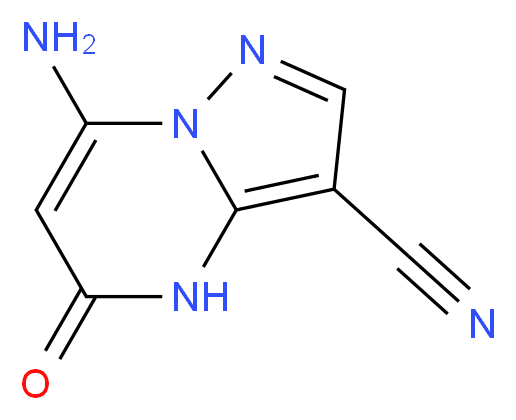 7-Amino-4,5-dihydro-5-oxo-pyrazolo-[1,5-a]pyrimidine-3-carbonitrile_分子结构_CAS_138904-35-5)