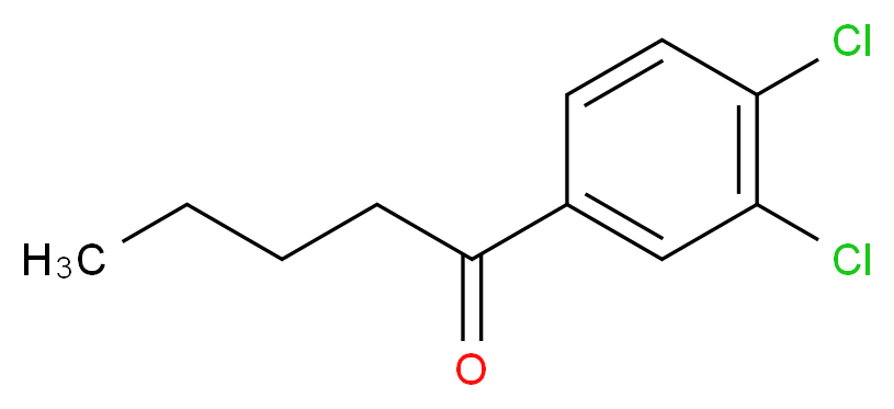 1-(3,4-dichlorophenyl)pentan-1-one_分子结构_CAS_68120-72-9
