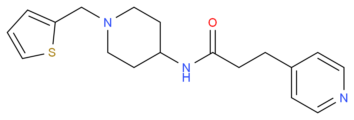 3-pyridin-4-yl-N-[1-(2-thienylmethyl)piperidin-4-yl]propanamide_分子结构_CAS_)