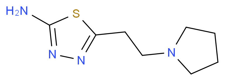 5-(2-Pyrrolidin-1-yl-ethyl)-[1,3,4]thiadiazol-2-ylamine_分子结构_CAS_14069-13-7)