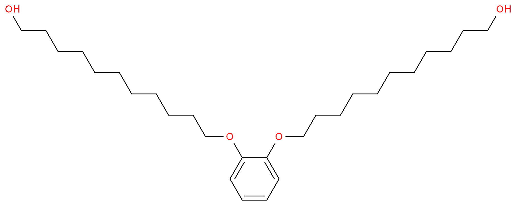 11-{2-[(11-hydroxyundecyl)oxy]phenoxy}undecan-1-ol_分子结构_CAS_123934-38-3