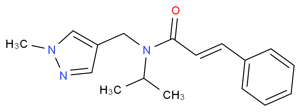 (2E)-N-isopropyl-N-[(1-methyl-1H-pyrazol-4-yl)methyl]-3-phenylacrylamide_分子结构_CAS_)