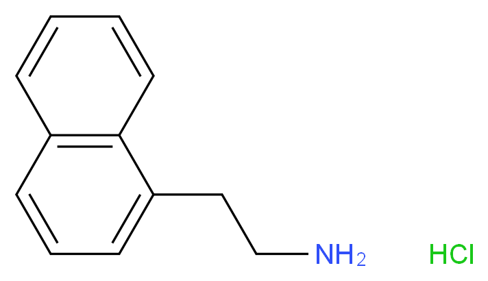 2-(1-萘基)乙胺 盐酸盐_分子结构_CAS_942-05-2)