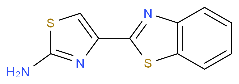 4-(1,3-benzothiazol-2-yl)-1,3-thiazol-2-amine_分子结构_CAS_54469-54-4