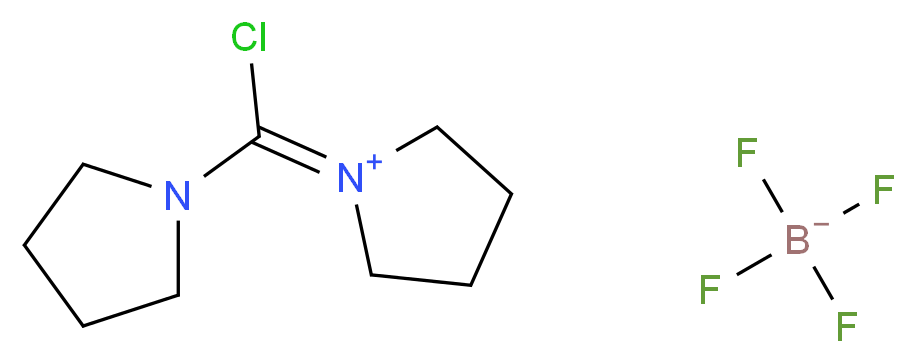 1-(氯-1-吡咯烷基亚甲基)吡咯烷鎓四氟磷酸盐_分子结构_CAS_115007-14-2)