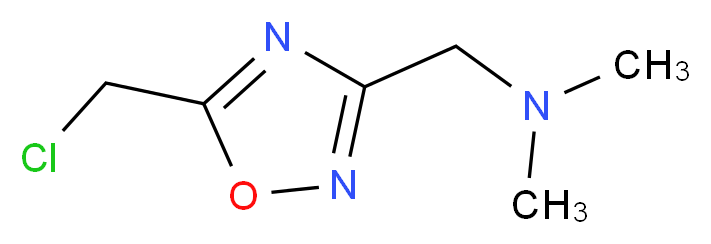 {[5-(chloromethyl)-1,2,4-oxadiazol-3-yl]methyl}dimethylamine_分子结构_CAS_1209729-06-5