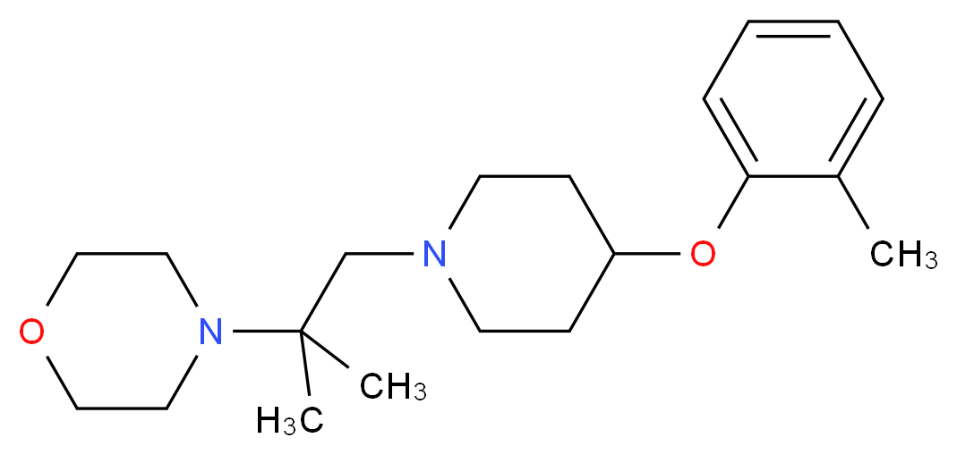 4-{1,1-dimethyl-2-[4-(2-methylphenoxy)-1-piperidinyl]ethyl}morpholine_分子结构_CAS_)