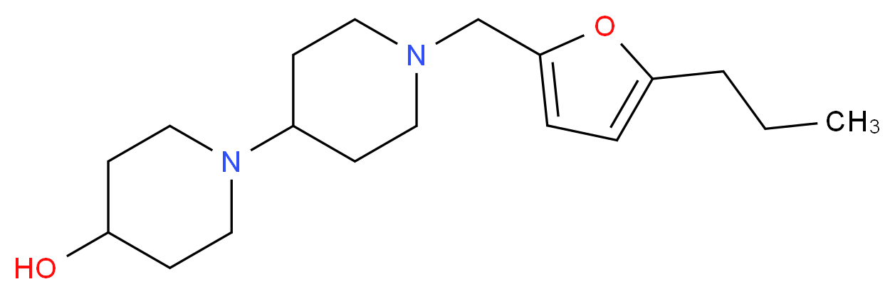 1'-[(5-propyl-2-furyl)methyl]-1,4'-bipiperidin-4-ol_分子结构_CAS_)