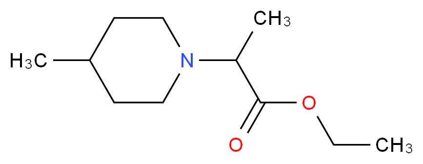 Ethyl 2-(4-methylpiperidin-1-yl)propanoate_分子结构_CAS_)