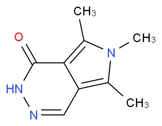 5,6,7-trimethyl-2,6-dihydro-1H-pyrrolo[3,4-d]pyridazin-1-one_分子结构_CAS_90817-87-1)