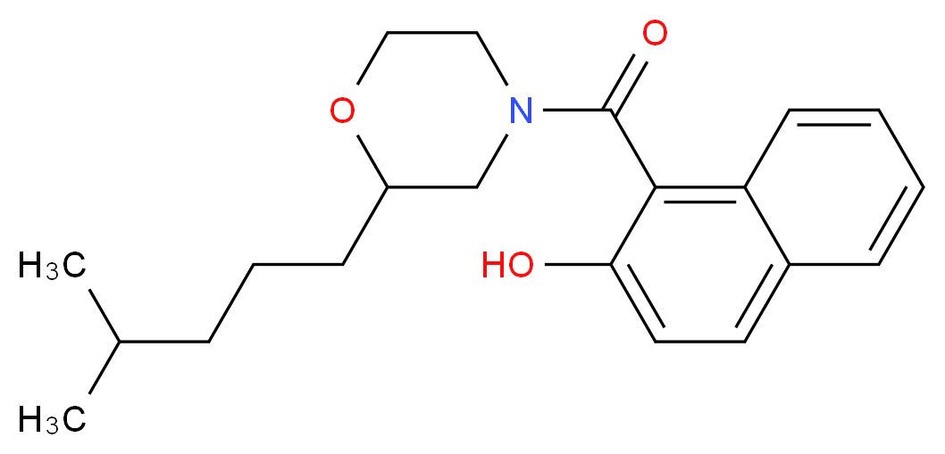 1-{[2-(4-methylpentyl)-4-morpholinyl]carbonyl}-2-naphthol_分子结构_CAS_)