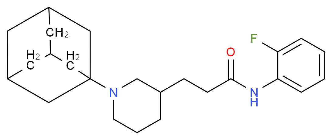3-[1-(1-adamantyl)-3-piperidinyl]-N-(2-fluorophenyl)propanamide_分子结构_CAS_)