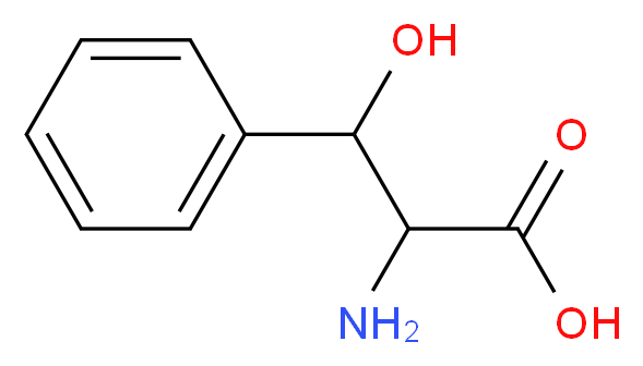 2-amino-3-hydroxy-3-phenylpropanoic acid_分子结构_CAS_2584-75-0