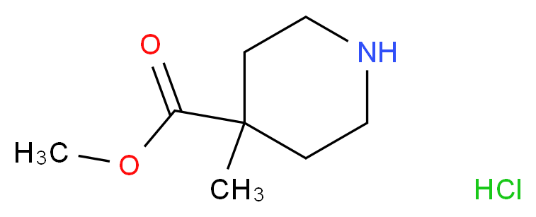 methyl 4-methylpiperidine-4-carboxylate hydrochloride_分子结构_CAS_949081-43-0