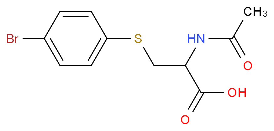 3-[(4-bromophenyl)sulfanyl]-2-acetamidopropanoic acid_分子结构_CAS_21462-47-5