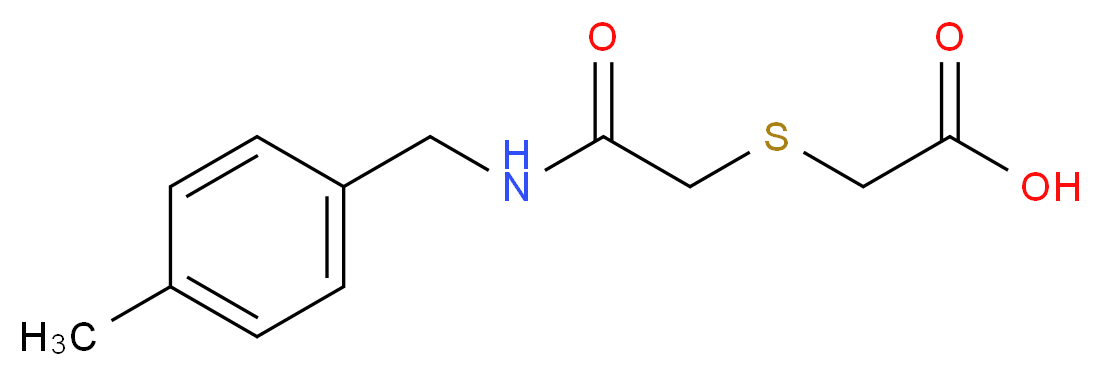 2-[({[(4-methylphenyl)methyl]carbamoyl}methyl)sulfanyl]acetic acid_分子结构_CAS_338421-46-8