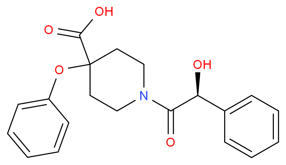 1-[(2S)-2-hydroxy-2-phenylacetyl]-4-phenoxypiperidine-4-carboxylic acid_分子结构_CAS_)