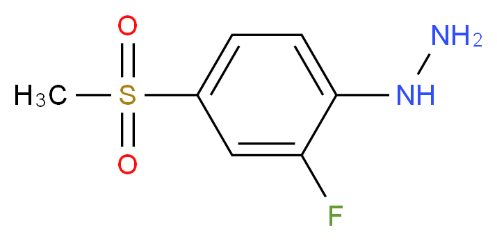 (2-fluoro-4-methanesulfonylphenyl)hydrazine_分子结构_CAS_832714-48-4