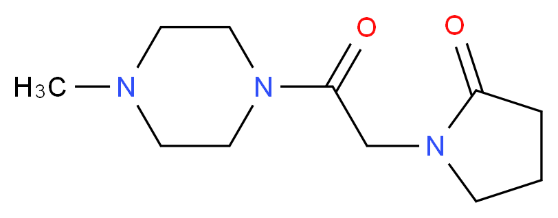 1-[2-(4-methylpiperazin-1-yl)-2-oxoethyl]pyrrolidin-2-one_分子结构_CAS_84762-34-5