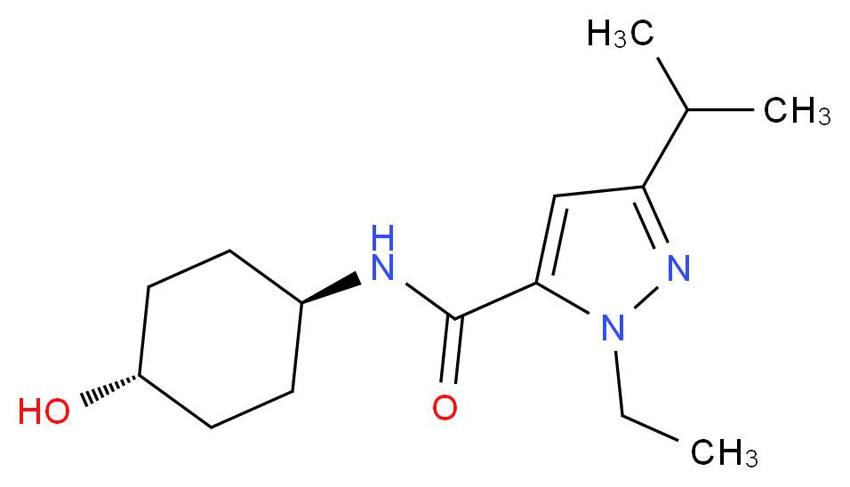 1-ethyl-N-(trans-4-hydroxycyclohexyl)-3-isopropyl-1H-pyrazole-5-carboxamide_分子结构_CAS_)