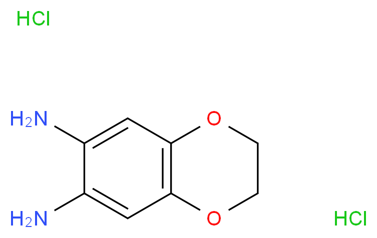 2,3-dihydro-1,4-benzodioxine-6,7-diamine dihydrochloride_分子结构_CAS_81927-47-1