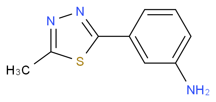 3-(5-methyl-1,3,4-thiadiazol-2-yl)aniline_分子结构_CAS_924833-38-5