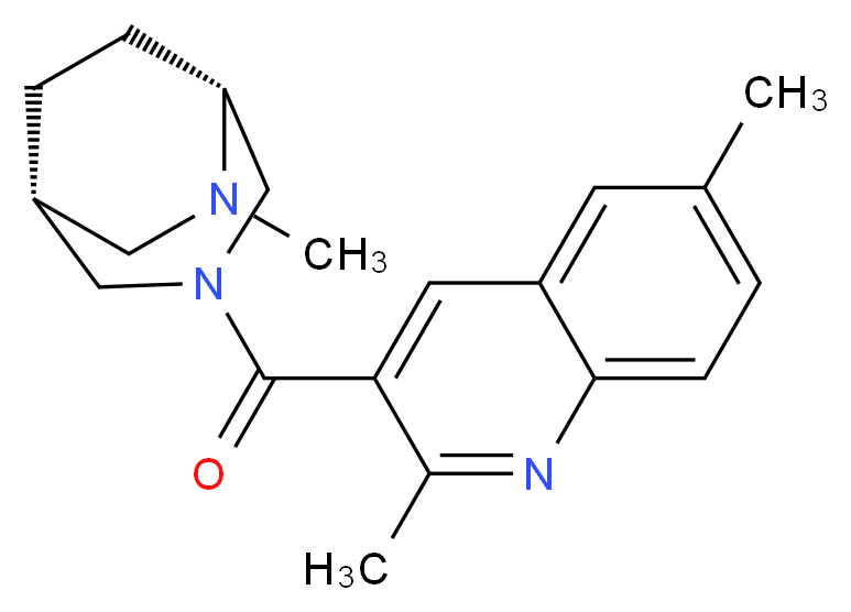 2,6-dimethyl-3-{[(1R*,5R*)-6-methyl-3,6-diazabicyclo[3.2.2]non-3-yl]carbonyl}quinoline_分子结构_CAS_)