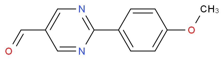 2-(4-Methoxy-phenyl)-pyrimidine-5-carbaldehyde_分子结构_CAS_)