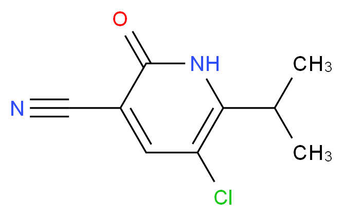5-Chloro-6-isopropyl-2-oxo-1,2-dihydro-3-pyridinecarbonitrile_分子结构_CAS_)